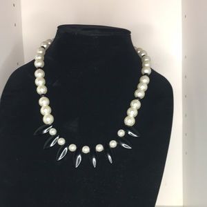 Beautiful White and Black Pearls Necklace